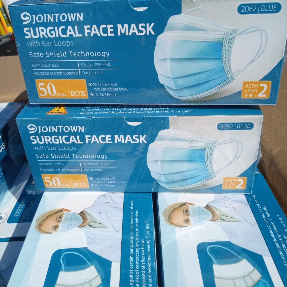 Jointown Surgical Facemask Lot of 2- 50 Piece  with Ear Loops